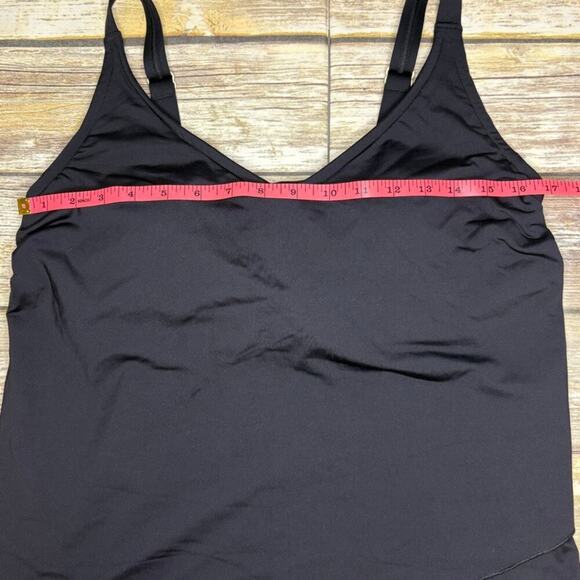 NWT Land's End Black Tankini Swim Top Size M - Picture 4 of 7